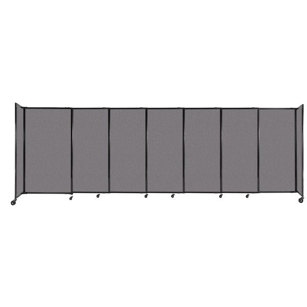 Versare StraightWall Sliding Portable Partition 15'6" x 5' Slate Fabric 1460719 - main